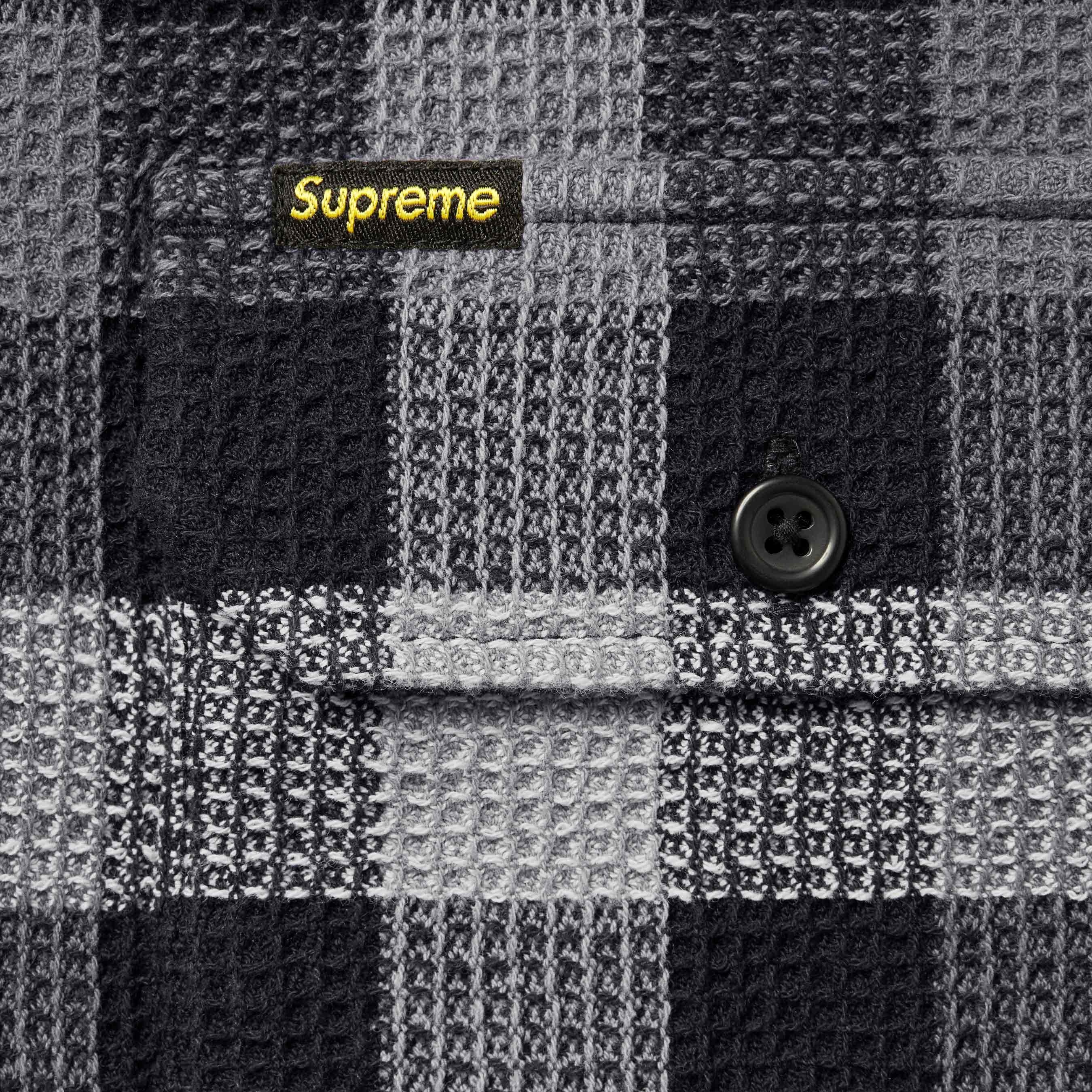 Waffle Plaid Hooded Shirt view 9